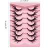 Cat Eye Lashes Extension Fox Eye Faux Mink Lashes Natural Look Eyelashes Fuzzy Volume Wispy Lashes 7Pair Fake Eyelash
