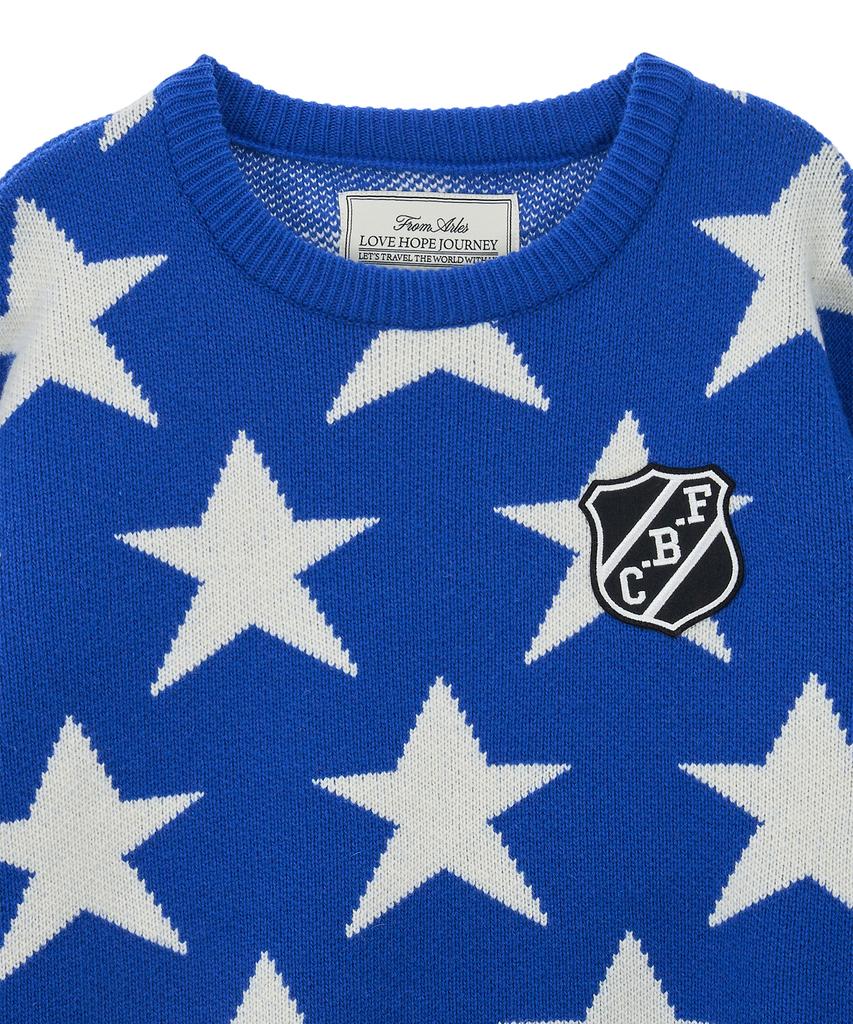 Peulomaleul 80S Vintage Graphic Knit / Blue