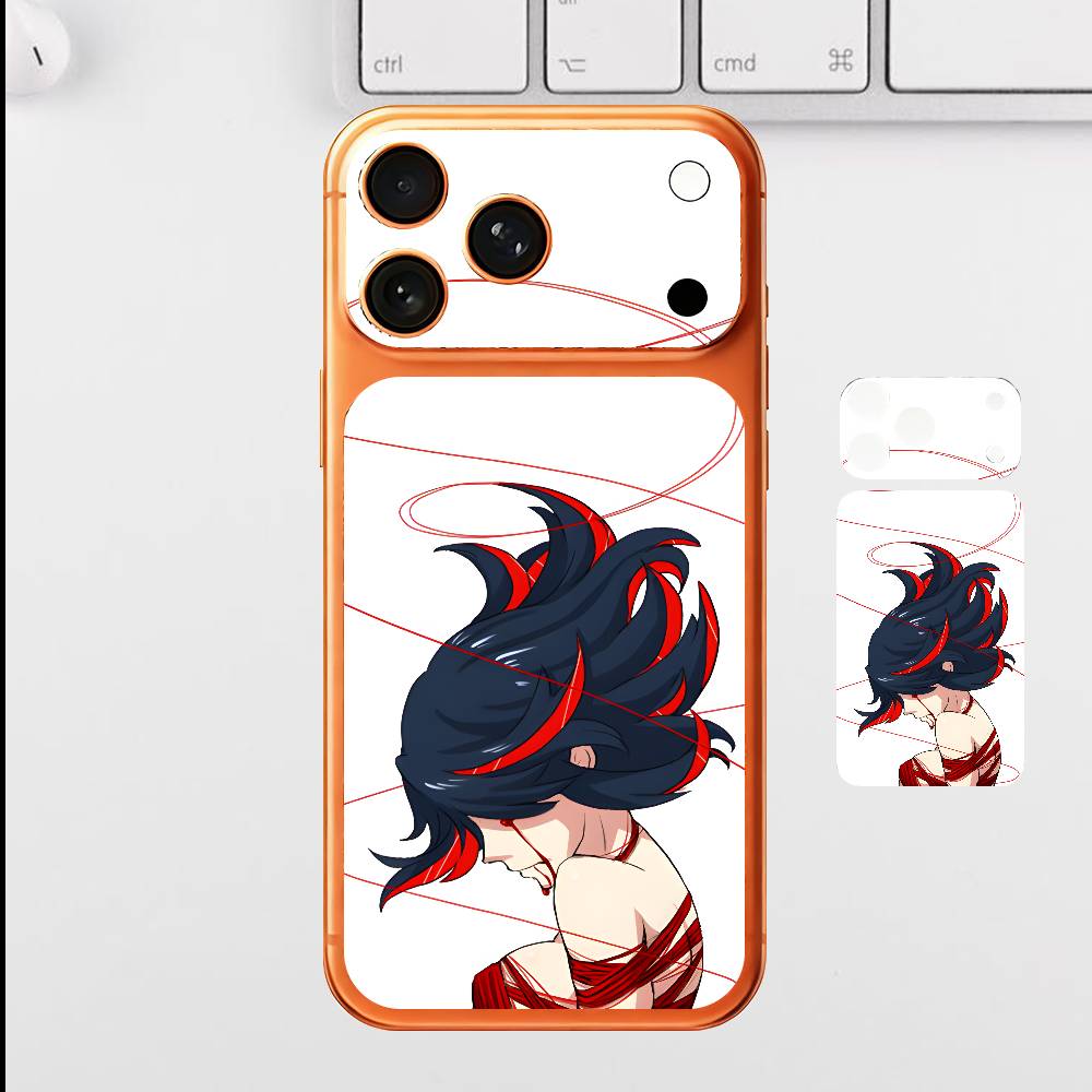 

Anime R-Ryuko M-Matoi Plain Decal Skin for iPhone17 Pro Max Back Film Cover Wrap Anti-scratch Durable Sticker iPhone17pro