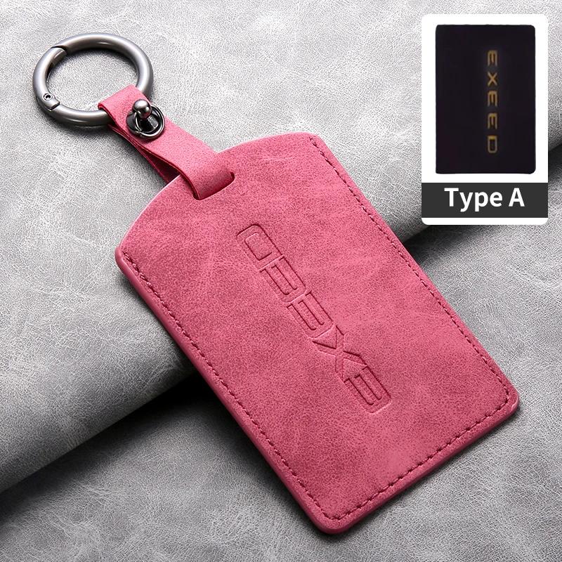Leather Car NFC Card Smart Remote Key Fob Case Full Cover Holder Shell For ICAR Chery Exeed RX VX LX TXL FL 2024 Accessories