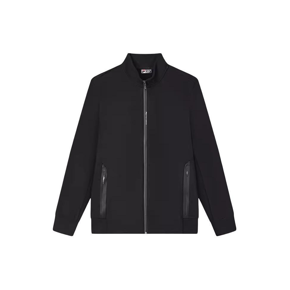 

FILA однотонная повседневная куртка с воротником-стойкой на молнии с длинным рукавом, мужские куртки черного цвета F61M347501A-BK M