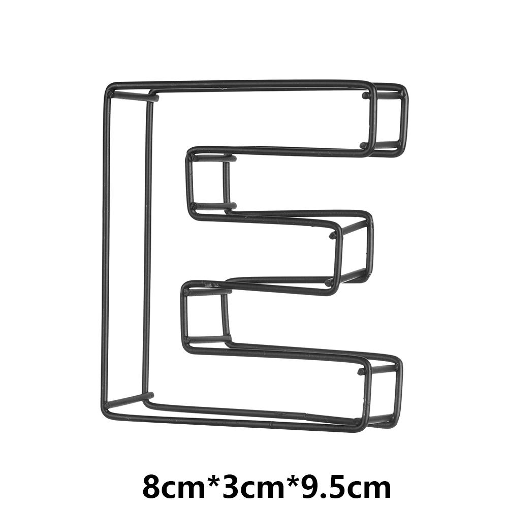 New Industrial Style Wrought Iron Alphabet Doorplate Sign Metal Hollow Letter Home Decor Cafe Adornment Photo Props Party Supply