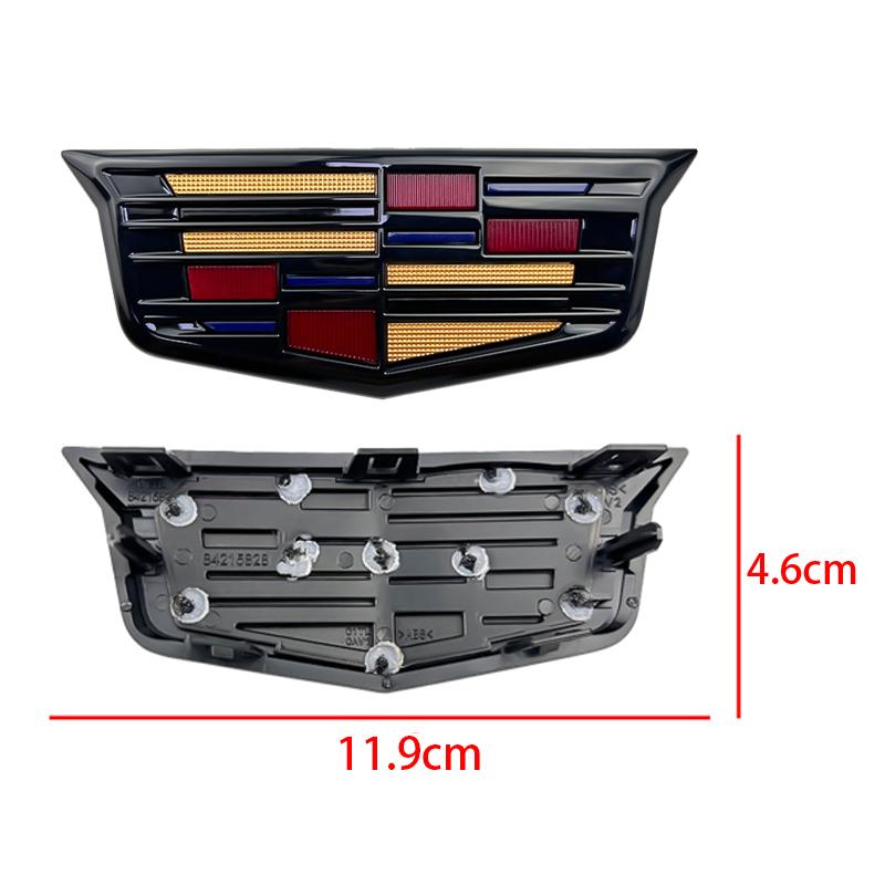 For Cadillac XT6 2Pcs ABS Car Front Logo Emblem Styling Cover Rear Trunk Badge Emblems Sticker Exterior Accessories