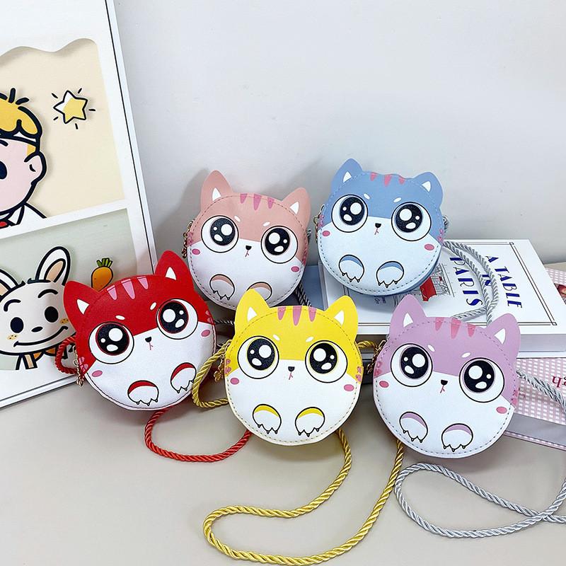 Cute Design Kitty Pu Shoulder Bag For Toddler Girls Stylish And Durable Accessory Everyday