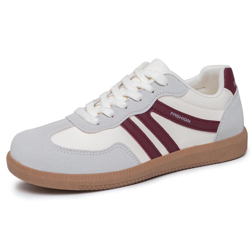 Spring Retro Women's Color-Block Training Shoes - Plus Size Lace-up Athletic Casuals