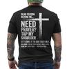 Camiseta Estimada Persona Detrás de Mí Necesito Oración Toca Mi Hombro Cristiano EN LA ESPALDA