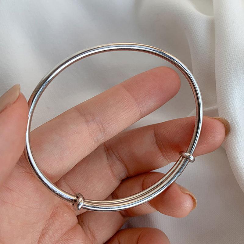 Retro-Inspired 925 Sterling Silver Pull-Out Bracelet for Women: Fashionable, Versatile, and Creative Hand Ring