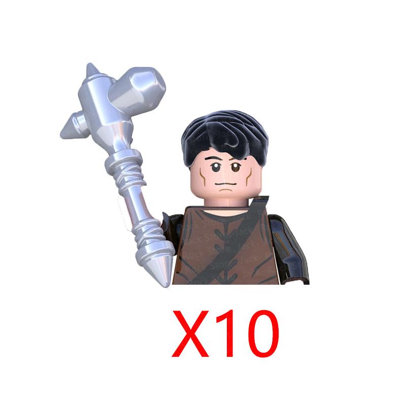 Military Building Blocks Solider Figures Gifts Toys Movie Science Fiction Series Medieval Knight Legion Weapons Shield Flag MOC