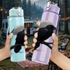 1PC Crow Raven On Bare Branch Print 750ml Color Plastic Sports Water Bottle Leakproof Flip Straw Lid Suitable for Sports Office Home Use