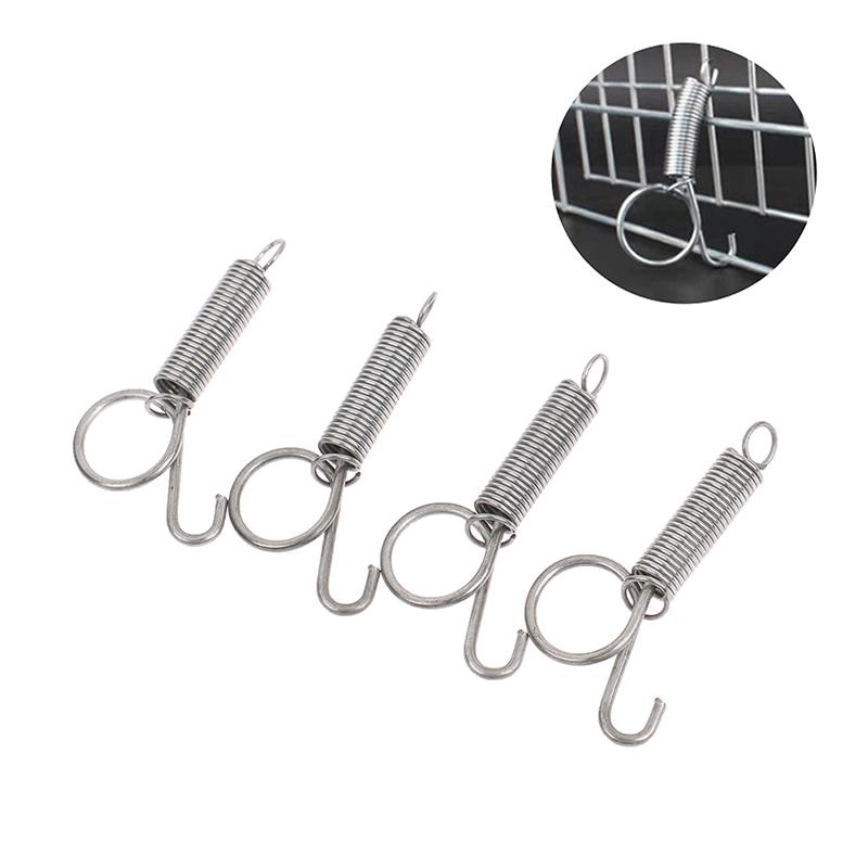 10Pcs Tier Käfig Riegel Lock Frühling Kaninchen Käfig Tür Zugfeder Mit Haken
