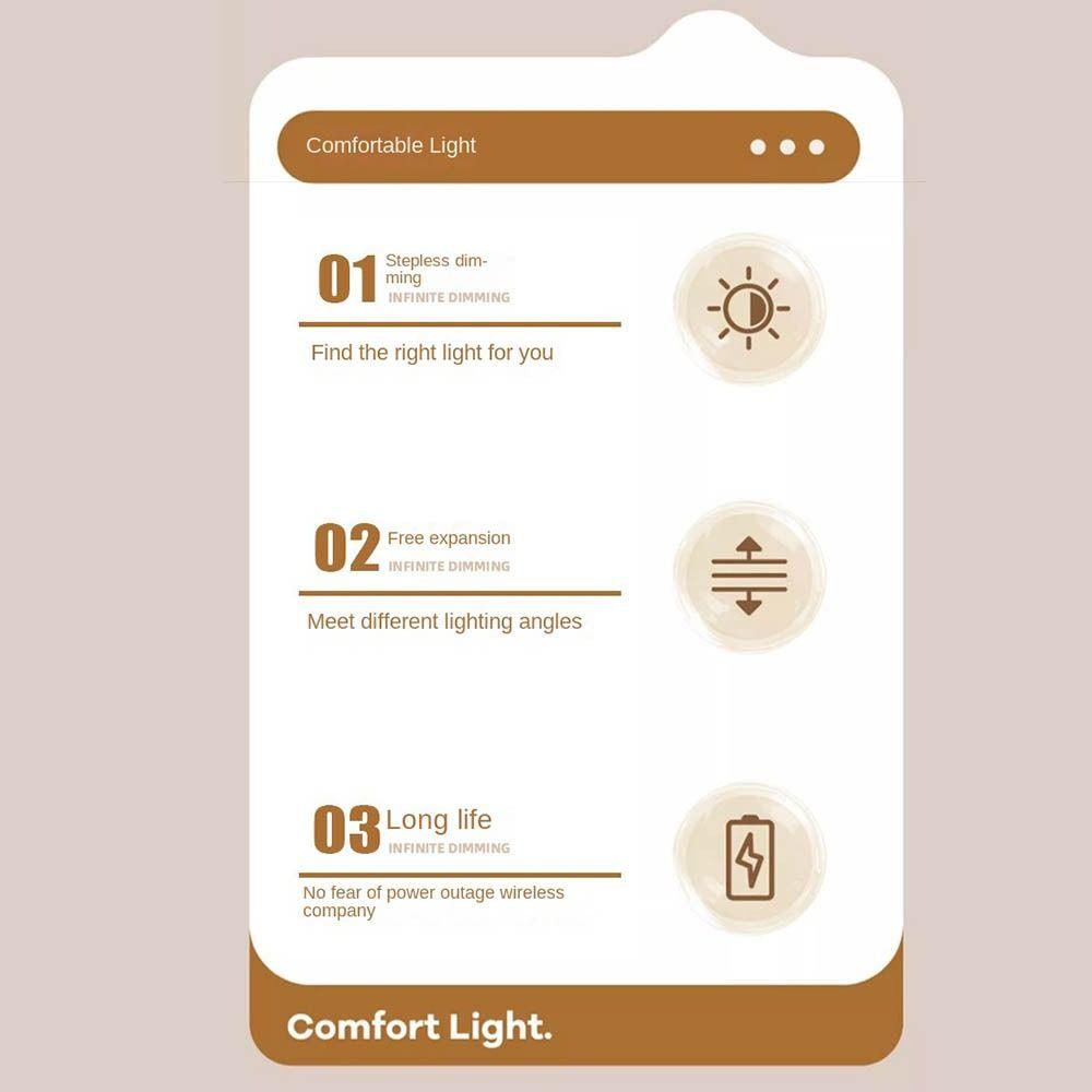 Adjustable Touch Night Light Tri Color Table Lamp Simple Telescopic Reading Desk Lamp  Student