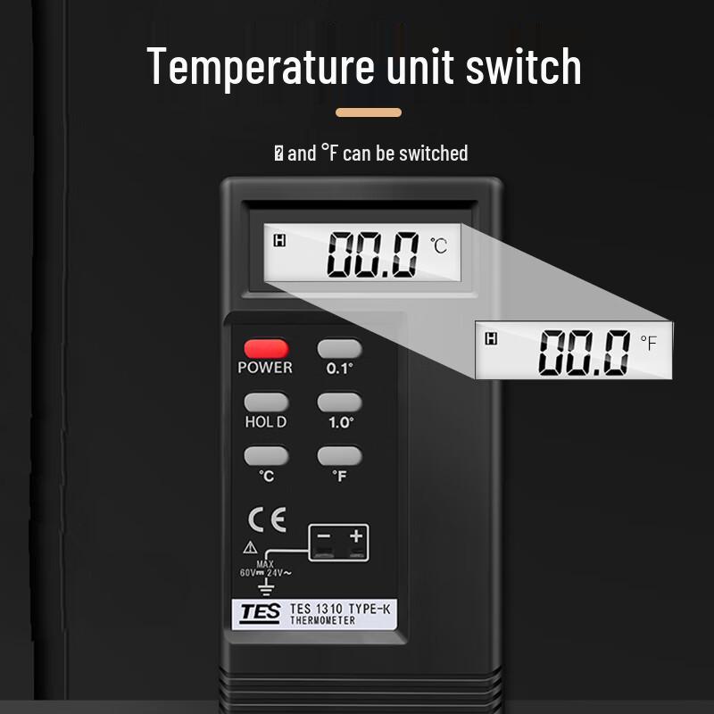 TES-1310 Digitalthermometer mit K-Typ-Thermoelement (CN-Version)