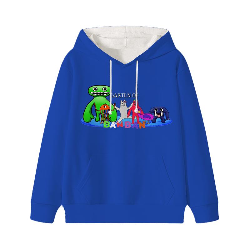 

Garten Of BanBan Мультфильм Принт Длинные рукава Весна Осень Повседневная толстовка с капюшоном 2-13 лет Мальчики Девочки Повседневные наряды Топы Детская одежда 110 белый