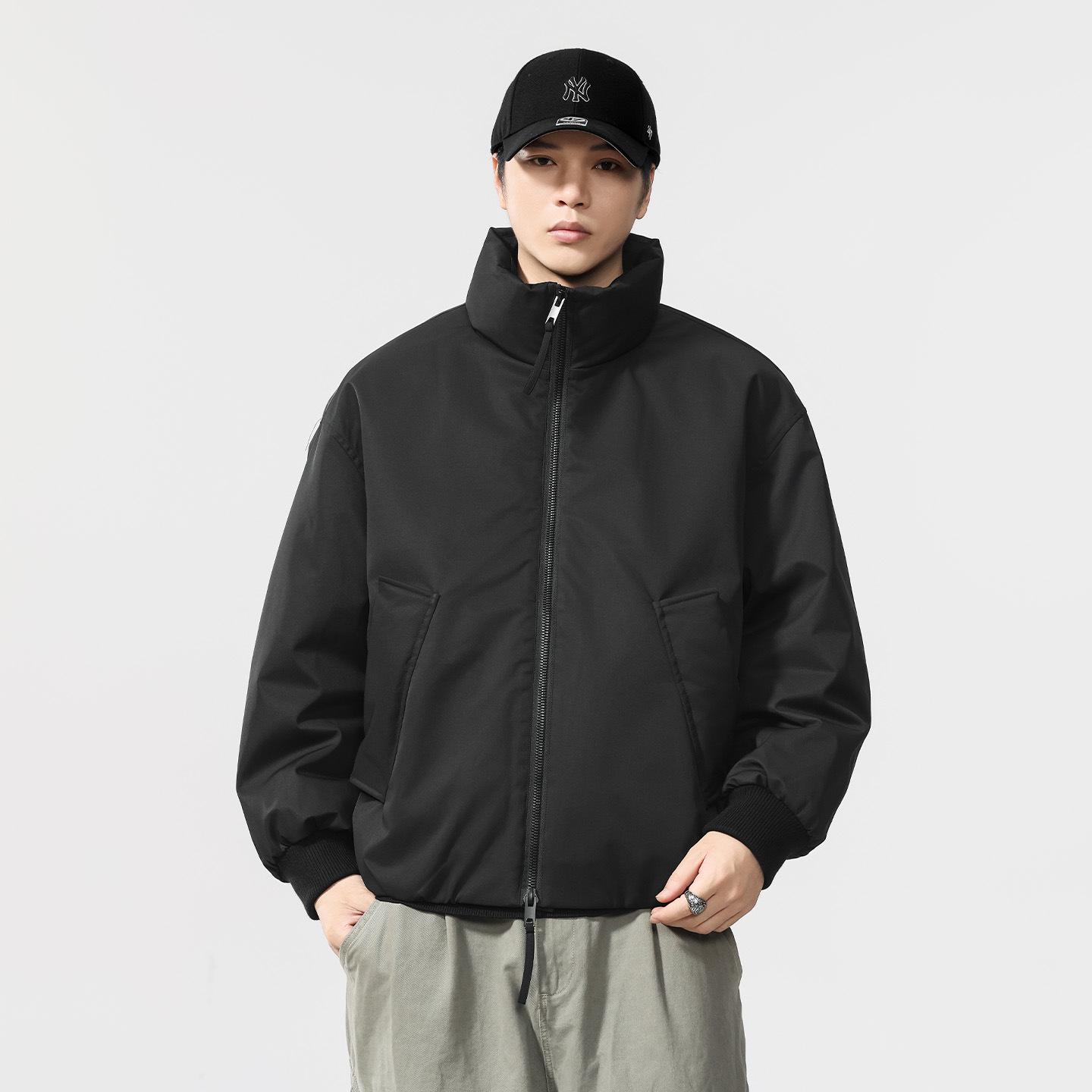 

White Duck Down Retro Zipper Stand Collar Jacket - Winter Warmth & Lightweight Protection for a Mature, High-End Look (2025) 3XL чорний