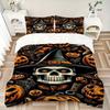 3pcs Skull Duvet Cover Set, Soft Comfortable Duvet Cover,Guest Room (1*Duvet Cover + 2*Pillowcase, Without Core) yy251104123