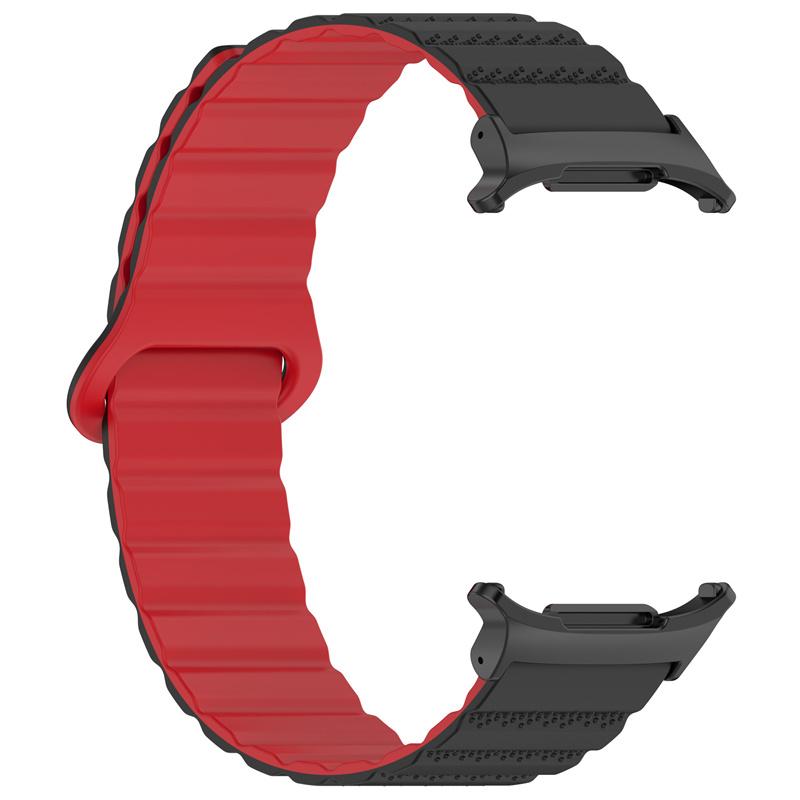 Silicone Sport Band for Samsung Galaxy Watch 7 Ultra 47mm Magnetic Loop Strap for Watch 7 Ultra 47mm No Gaps Curved End Bracelet