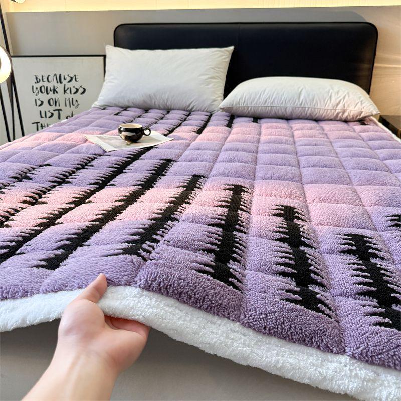 Zimní sametová podložka na matraci G5Z - Silný coral fleece topper pro studentskou postel
