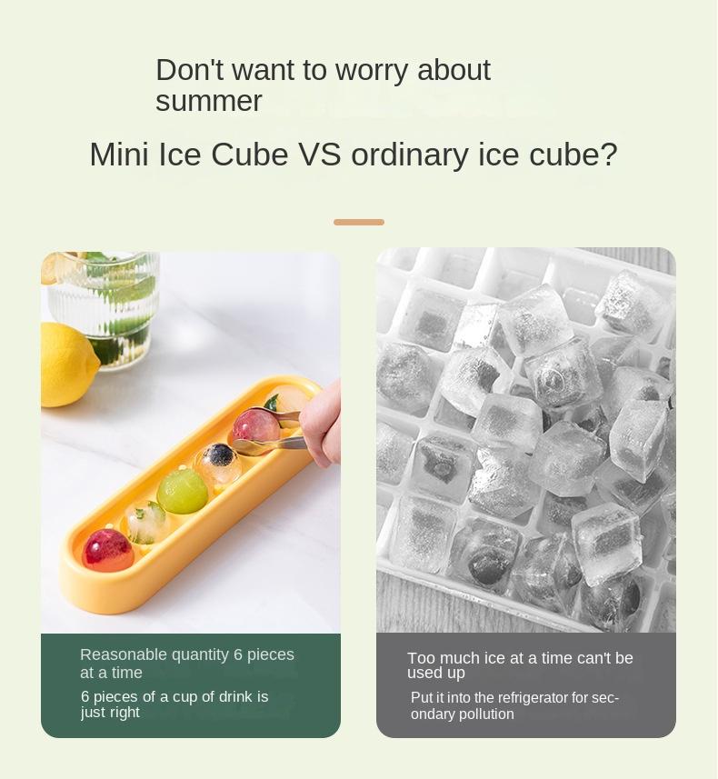 Ice Cube Tray Food Grade Silicone Ice Grid Mold Household with Lid   Candy Bar Kitchen Gadgets In Summer
