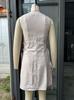 In Stock: 2025 Summer Women's Solid Color Button Tie Waist Short Skirt Dress