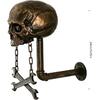 Motorbike Helmet Holder Wall Mount Helmet Rack Skull Shape Helmet Stand Skull Head Holder for Coat Wall Decorations