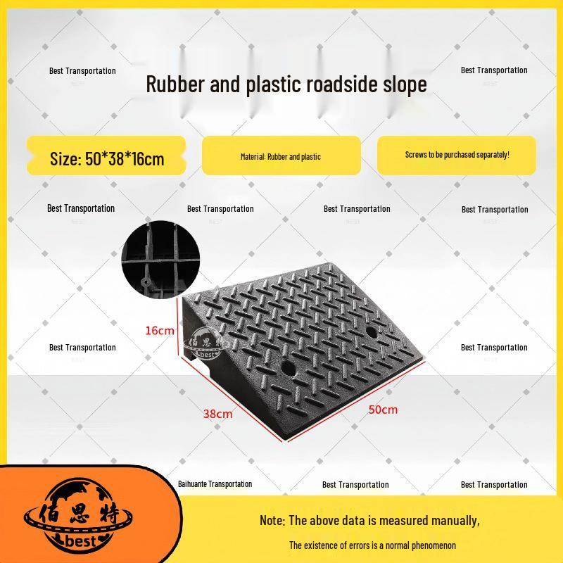 Household Rubber Threshold Ramp for Curbs and Slopes: Car and Road Edge Climbing Pad