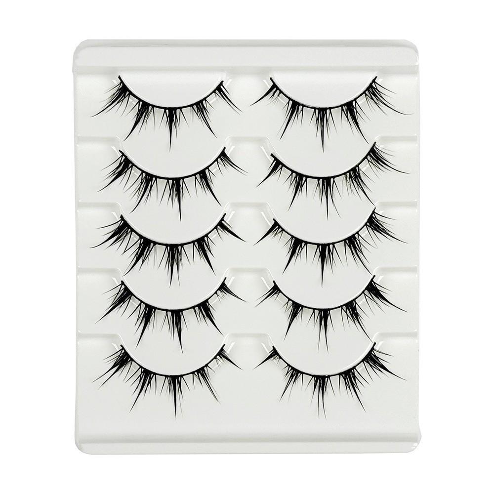 5Pairs/box 9-13MM DIY Lashes Extension Black Comic Eye Fake Eyelashes Daily