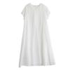 Dimanaf New 2025 Plus Size Summer Dress Women Solid Basic Vintage Casual Hooded Dress Loose Dress Maxi