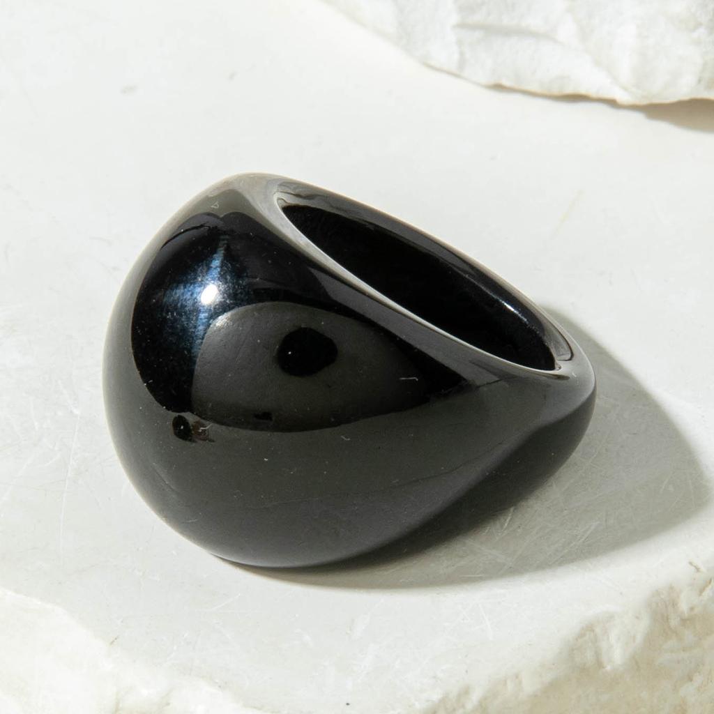 Accessories Geometric Punk Style Retro Ring, Glossy Acrylic Ring Ring Wholesale