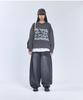 STANDARDERROR 87-Stan191 Art Lettering Oversized Jacquard Knit Charcoal