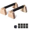 1 Pair Non-slip Parallettes Bars Multipurpose Push-up Stand Handstand Blocks  Bodybuilding Fitness