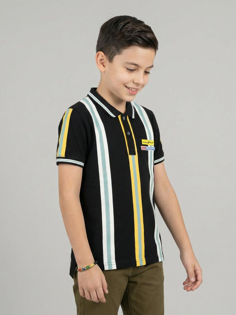 MONTE CARLO Boy Regular Fit Black Tshirt