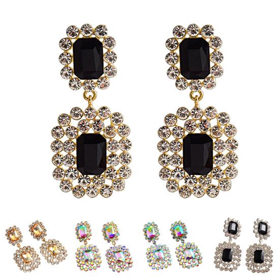 Earrings All-match Anti-rust Alloy Geometric Long Drop Earrings for Dating