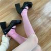 Korean Autumn Winter Pink Paired with Versatile JK Calf Bubble Socks White Pile Socks Female Korean Version Knee High Stockings