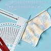 1pc Double-Sided Knitting Calculator and Counting Board, with Rotating Ruler Tool, Hook and Yarn Density Calculator, Mixed Color, for Knitting