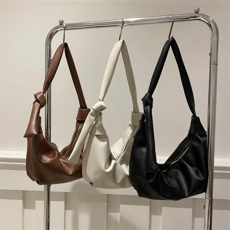 Dumpling Minimalist Modern Bag In Black White And Brown Perfect For Outfits Casual