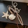 Bag Charm Starfish Bag Pendant Cute Leather Shell Decorative Fashion Braided Rope Bag Gift All-purpose Accessory