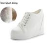 Chunky Sneakers Damen 2025 Neue Marke Höhe Erhöhte Plateauschuhe Weiße Damen High Top Wedges Casual Schuhe Chaussure Femme