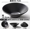Restaurant Melamine Tableware, Soup Bowls, Noodle Bowls, Threaded Frosted Black Plastic Bowls, Thick and Large Capacity