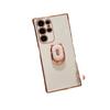 Suitable for Galaxy S23U mobile phone case electroplated bear Samsung S20FE Apple 17 bracket ring protective case