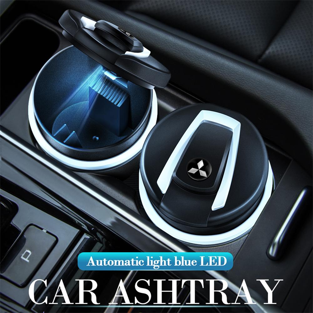 Portable Car Ashtray LED Light Cup Holder Styling Accessory for Mitsubishi Pajero Sport ASX Lancer L200 Attrage Xpander Eclipse