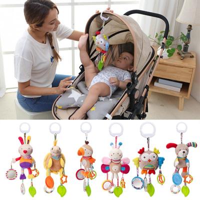 Neugeborenes Säugling Plüsch Kinderwagen Spielzeug Säugling Rasseln Mobile Cartoon Tier Hängende Glocke Lehrreiches Säuglingsspielzeug 0-12 Monate Speelgoed