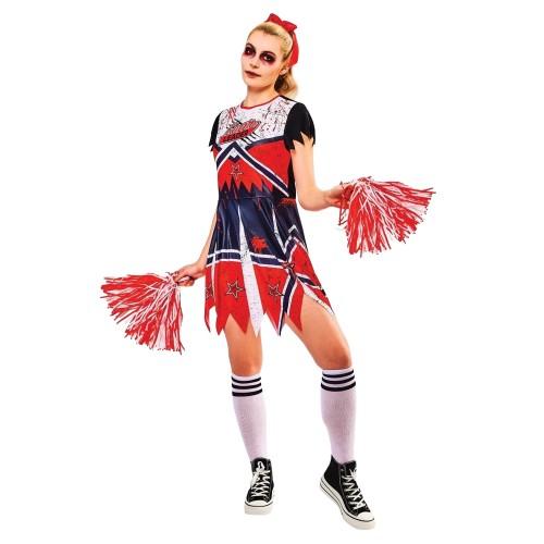 Bristol Novelty Womens/Ladies Zombie Cheerleader Costume Set