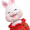 Chinesische Harzstatuen Figur Skulptur, Tischplatten-Schreibtischdekoration Auto Armaturenbrett Wackelkopf Hase