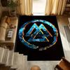 1pc Ice Fire Themed Rug for Home Decor, Non-slip Office Carpet, Chair mat, Outdoor Mat, Christmas and Halloween gifts-0731098