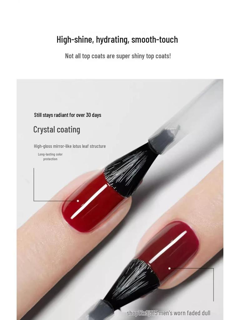 She Leaf Nail Base & Top Coat Set: Crystal Plating, Matte Finish, Builder Gel, Peel-Off Polish