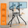 Jianleji Mobile Multi-Screen Stand for 1-4 Monitors, Office VESA Compatible