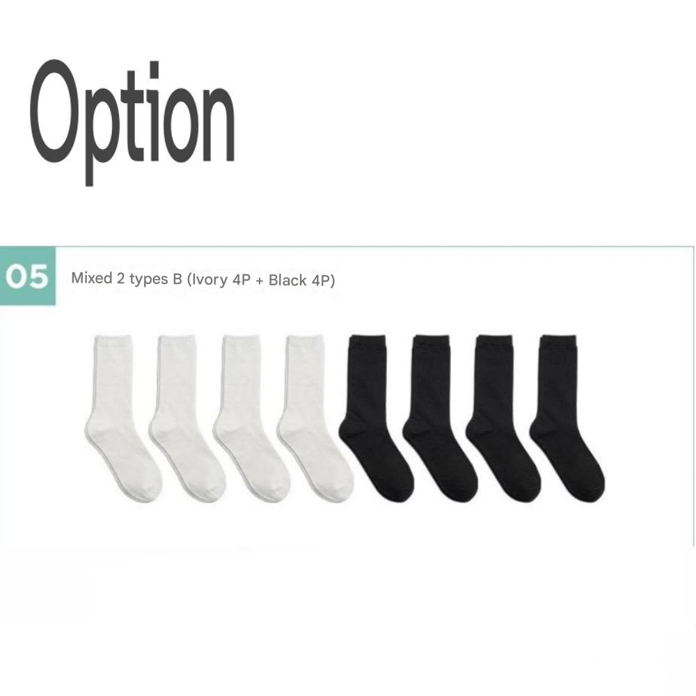 Sockpiens Women's Premium Long-Long(Calf : 20cm) Socks[6~8(US) 3.5~5.5(UK)37~39(EU)] 8-Pair Set