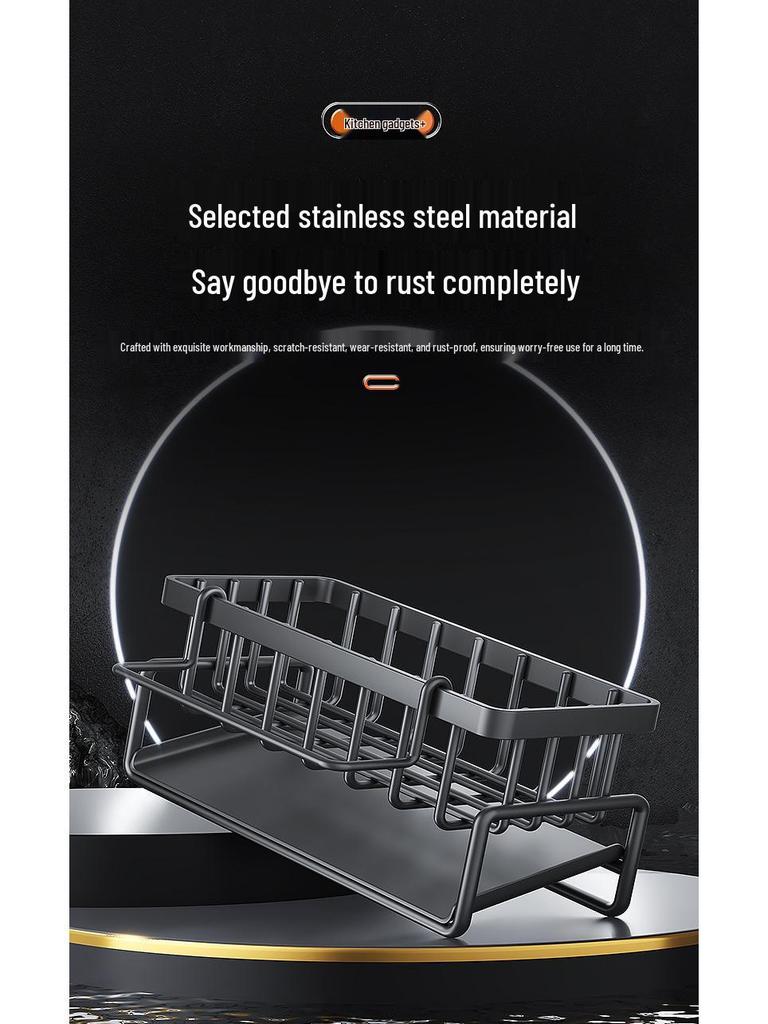 Multifunctional Kitchen Sink Storage Rack & Sponge Holder