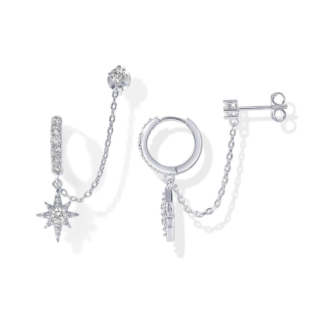 Trendy Rhinestone Tassel Ear Cuff: Versatile European and American Fashion Earrings for Women