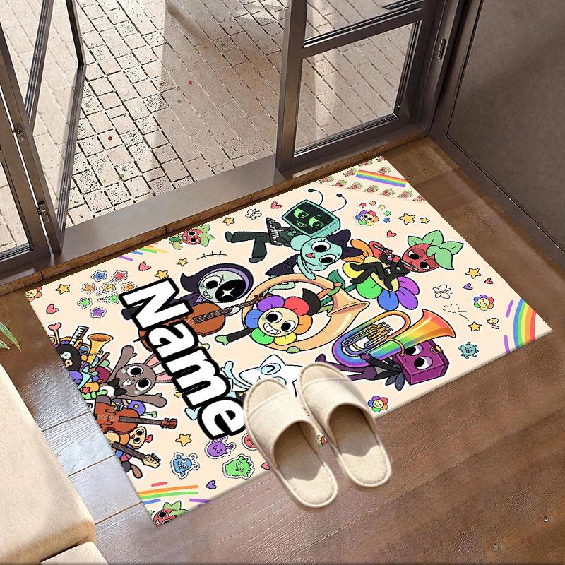 Custom Name Personalized Dandy's World Print Carpet, Versatile Home Decor Rug, for Playroom, Apartment, Balcony, Entryway, Hallway Gift